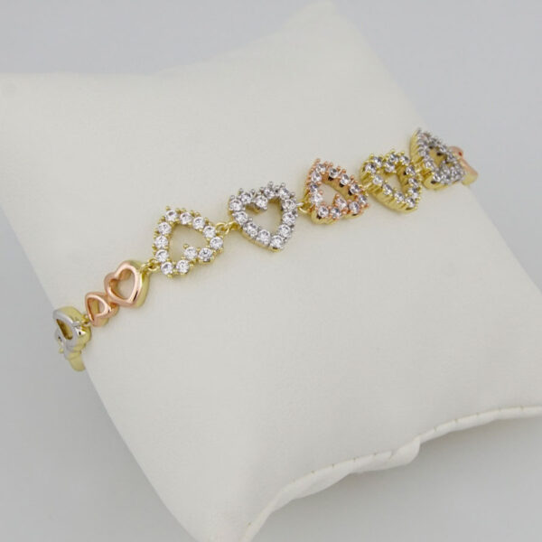 Bracelets Woman/ Manillas Mujer/   Three Tone/ 3 Colores/// FREE SHIPPING OVER $50.00 DOLLAR PURCHASE///B0061