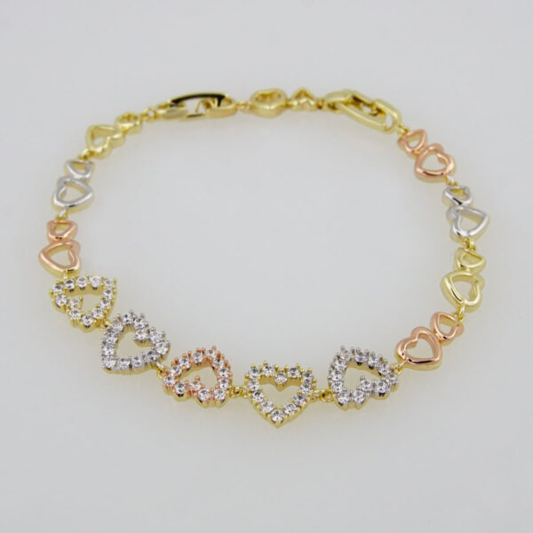 Bracelets Woman/ Manillas Mujer/   Three Tone/ 3 Colores/// FREE SHIPPING OVER $50.00 DOLLAR PURCHASE///B0061