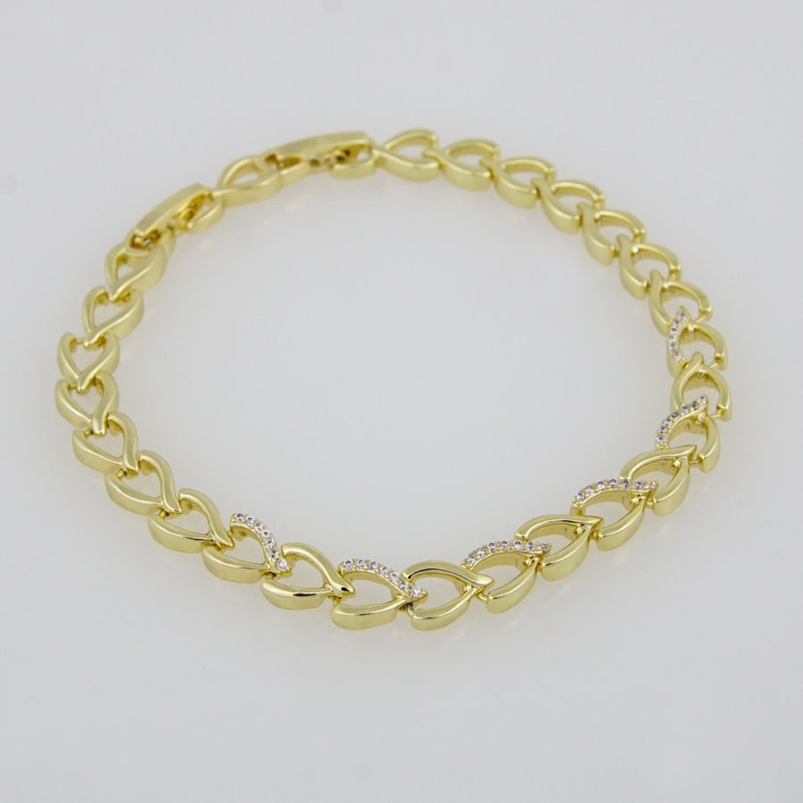 Bracelets Woman/ Manillas Mujer/ 14K Real Color/// Zircon Stone/// FREE ...