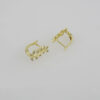 Earrings Woman/ Aretes Dama/  Zircon Stone/  14K Real Color// E0061 - Image 2