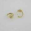 Earrings Woman/ Aretes Dama/  Zircon Stone/  14K Real Color// E0066 - Image 2