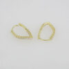 Earrings Woman/ Aretes Dama/  Zircon Stone/  14K Real Color// E0088 - Image 2