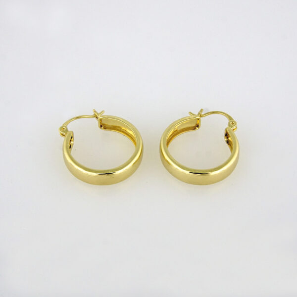 Earrings Woman/ Aretes Dama/  Plain/  14k Real Color// E-153