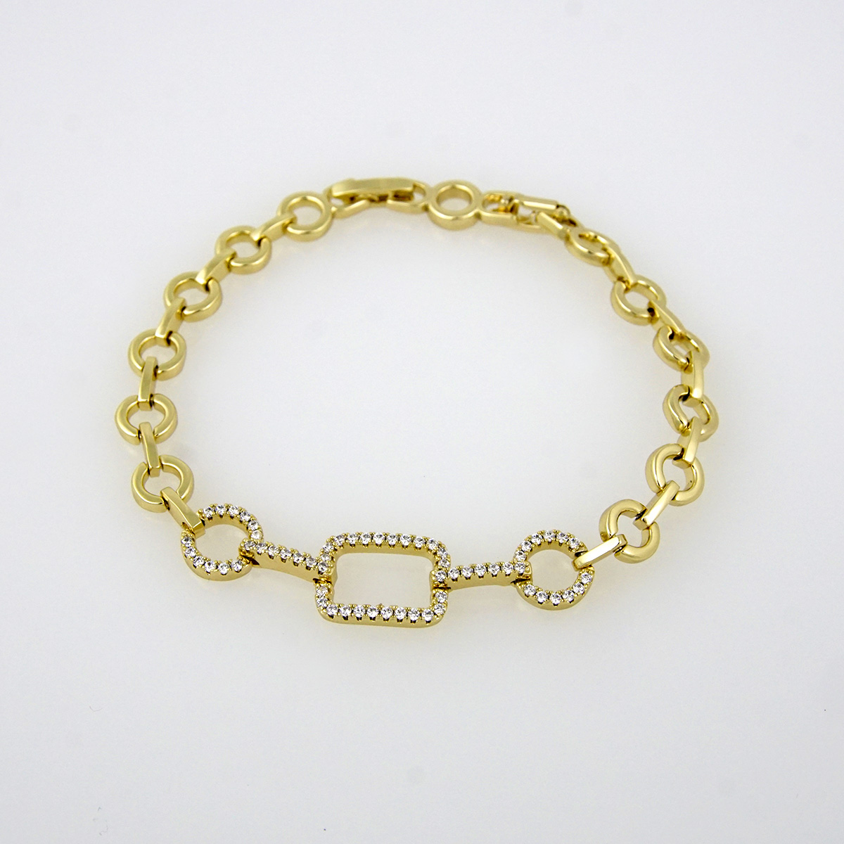 Bracelets Woman/ Pulseras Dama/ Zircon Stone/ 14K Real Color //B0135 - Image 2