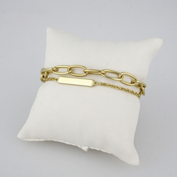 Bracelets Woman/ Pulseras mujer/  Plain/   14K Real Color// B0138