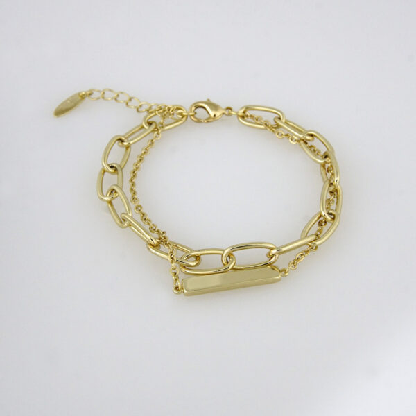 Bracelets Woman/ Pulseras mujer/  Plain/   14K Real Color// B0138 - Image 2