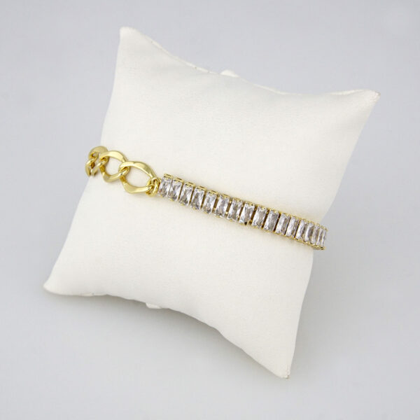Bracelets Woman/ Manillas Mujer/  14K Real Color/ Zircon Stone// B0141
