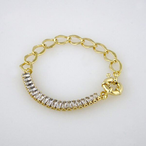 Bracelets Woman/ Manillas Mujer/  14K Real Color/ Zircon Stone// B0141