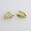 Earrings Woman/ Aretes Dama/  Zircon Stone/  14K Real Color//E-124