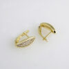 Earrings Woman/ Aretes Dama/  Zircon Stone/  14K Real Color//E-124 - Image 2