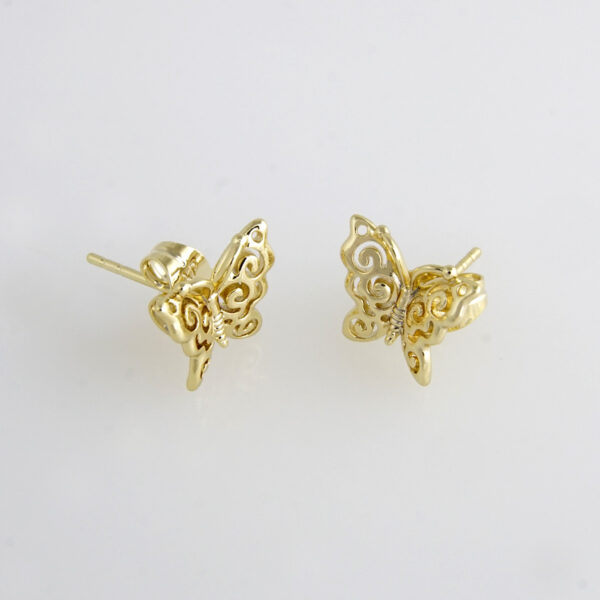 Earrings Woman/ Aretes Dama/  Zircon Stone/  14K Real Color//E-126