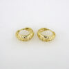 Earrings Woman/ Aretes Dama/ Plain/ 14K Real Color// E-148