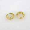 Earrings Woman/ Aretes Dama/ Plain/ 14K Real Color// E-148 - Image 2