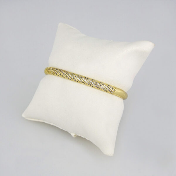 Bangles Woman/ Pulsos Dama/ Zircon Stone/ 14K Real Color// P00110