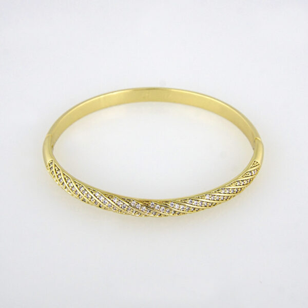 Bangles Woman/ Pulsos Dama/ Zircon Stone/ 14K Real Color// P00110