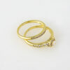 Woman Ring/ Anillos Damas/  Wedding Ring/  Zircon Stone/ 14K Real Color// R060E