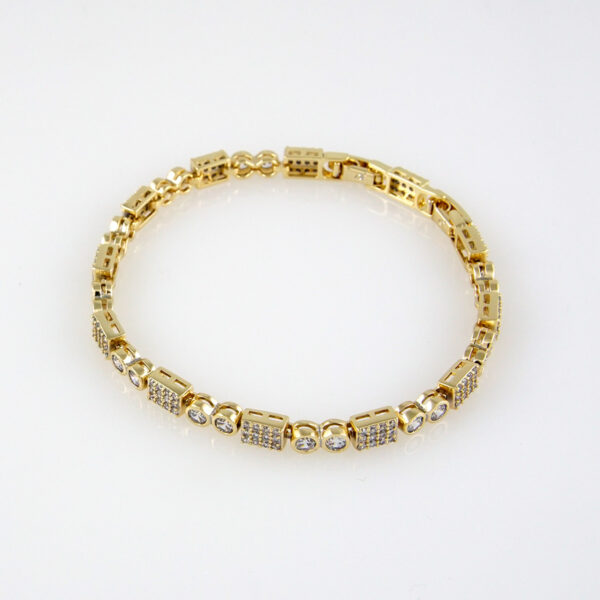 Bracelets Woman/ Pulseras mujer/  Zircon Stone/ 14K Real Color// B0181 - Image 2