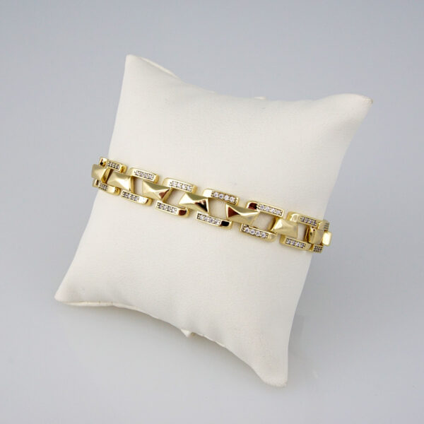 Bracelets Woman/ Pulsera mujer/  Zircon Stone/  14K Real Color// B0186
