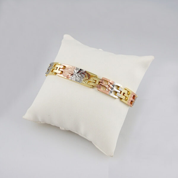 Bracelets Woman/ Pulseras mujer/ Plain/ ThreeTone/ 14K Real Color// B170