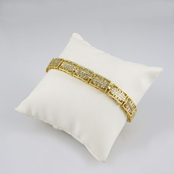 Bracelets Woman/ Pulseras mujer/  Zircon Stone/  14K Real Color// B172