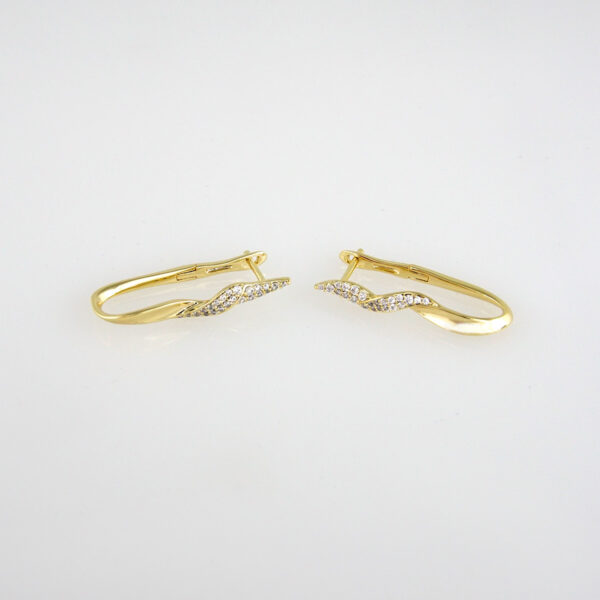 Earrings Woman/Aretes Dama/  Zircon Stone/  14K Real Color// E0173