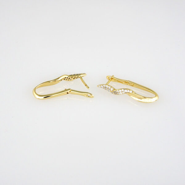 Earrings Woman/Aretes Dama/  Zircon Stone/  14K Real Color// E0173 - Image 2