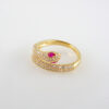 R061 Ring - Anillos - 14K Real Color - Zircon Stone - Ajustable