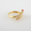 R061 Ring - Anillos - 14K Real Color - Zircon Stone - Ajustable - Image 3