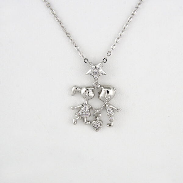 Cadenas & Colgantes/ Chain W/  Pendants/  Silver Color/  Zircon Stone// SET159 - Image 2