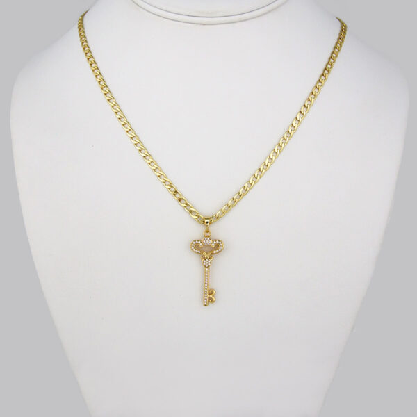 Cadenas & Colgantes/Chain W/Pendants / 14K Real Color/  Zircon Stone/  3mm x 45cm// SET195