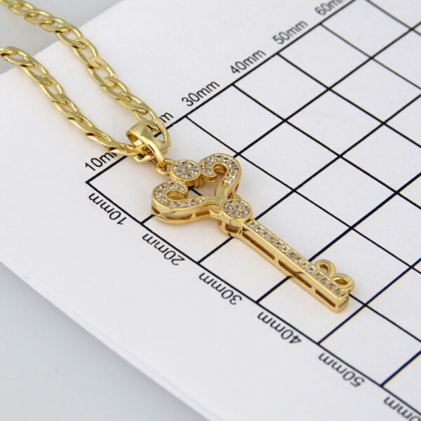 Cadenas & Colgantes/Chain W/Pendants / 14K Real Color/  Zircon Stone/  3mm x 45cm// SET195 - Image 4