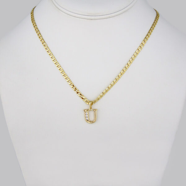Cadenas & Colgantes/Chain W/Pendants / 14K Real Color/  Zircon Stone/  3mm x 45cm// SET198