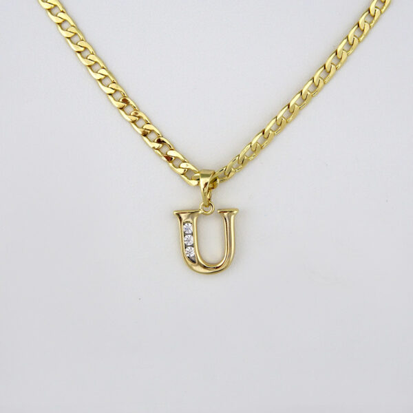 Cadenas & Colgantes/Chain W/Pendants / 14K Real Color/  Zircon Stone/  3mm x 45cm// SET198 - Image 2
