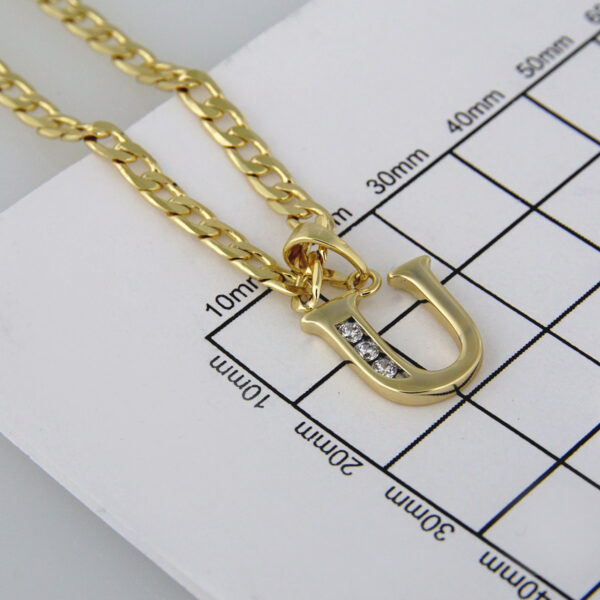 Cadenas & Colgantes/Chain W/Pendants / 14K Real Color/  Zircon Stone/  3mm x 45cm// SET198 - Image 4