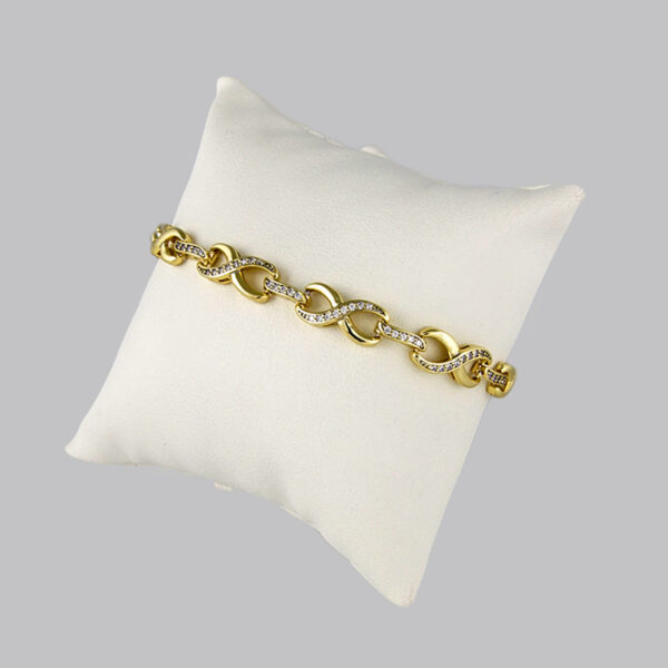 Bracelets Woman/ Manillas Mujer/ 14K Real Color/Zircon Stone// B0193
