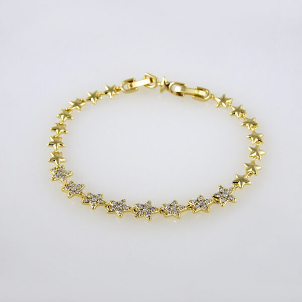 Bracelets Woman/ Manillas Mujer/  14K Real Color/ Zircon Stone// B0199