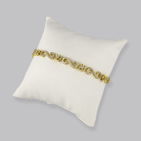 Bracelets Woman/ Manillas Mujer/  14K Real Color/ Zircon Stone// B0200