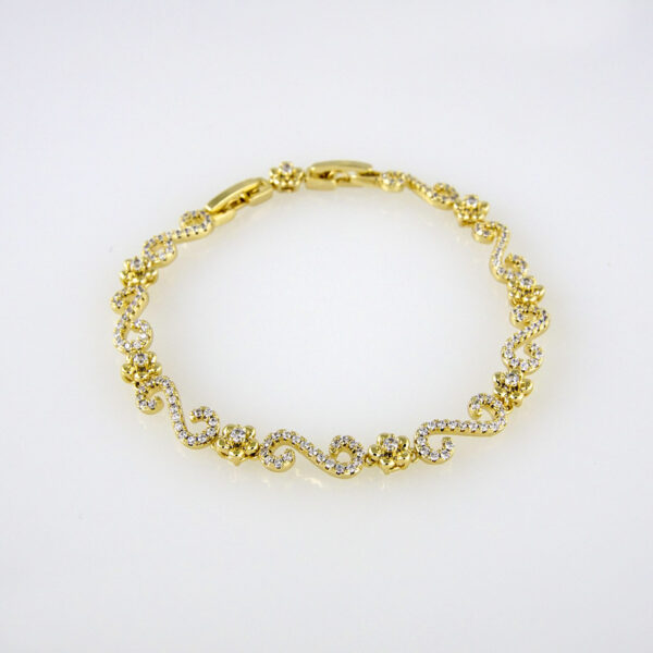 Bracelets Woman/ Manillas Mujer/  14K Real Color/ Zircon Stone// B0200