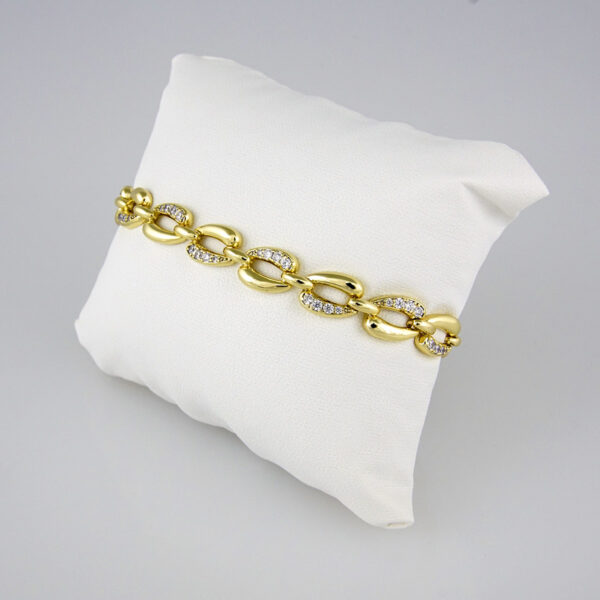 Bracelets Woman/ Pulseras mujer/  Zircon Stone/  14K Real Color// B0213
