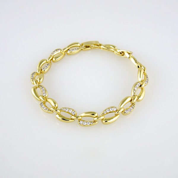 Bracelets Woman/ Pulseras mujer/  Zircon Stone/  14K Real Color// B0213