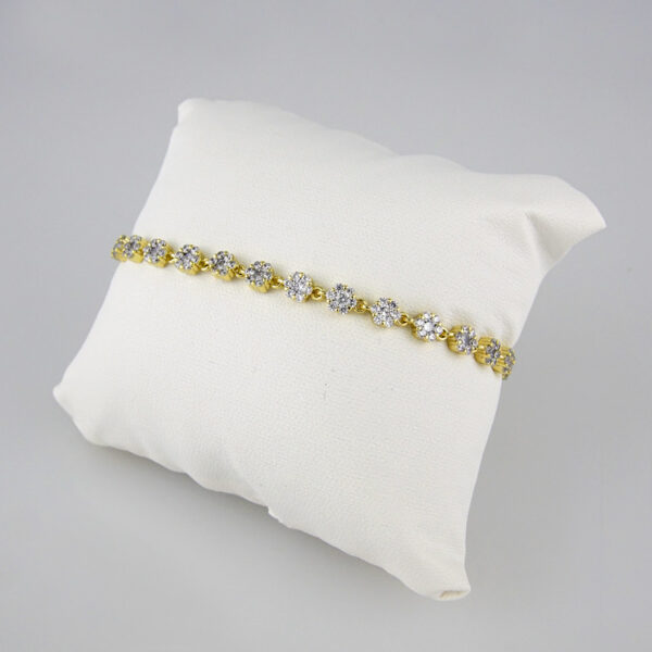 Bracelets Woman/ Pulseras mujer/  Zircon Stone/ 14K Real Color// B0225