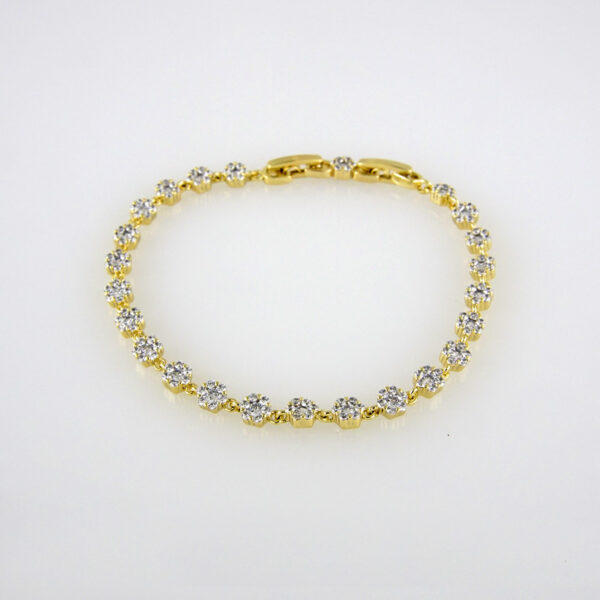 Bracelets Woman/ Pulseras mujer/  Zircon Stone/ 14K Real Color// B0225