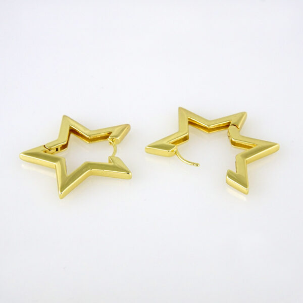 Earrings Woman/Aretes Dama/  Plain/  14K Real Color// E195