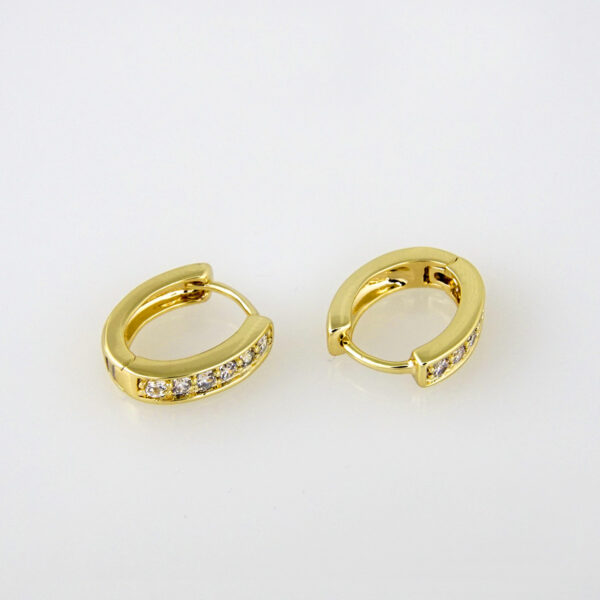 Earrings Woman/Aretes Dama/  Zircon Stone/  14K Real Color// E199 - Image 2