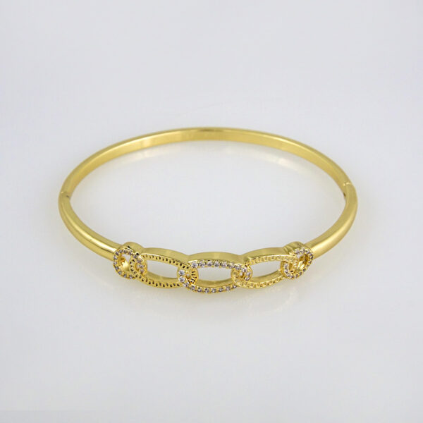Bangles Woman/ Pulsos Damas/  Zircon Stone/  14K Real Color// P0135 - Image 2