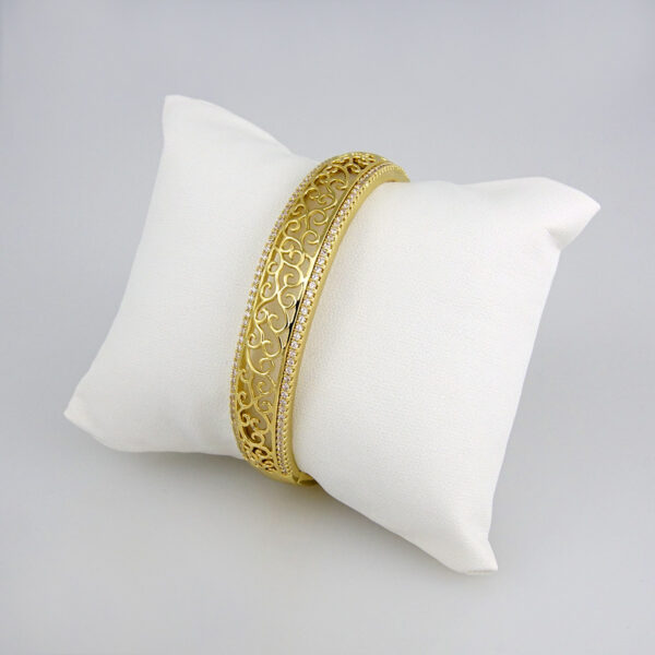 Bangles Woman/ Pulsos Damas/  Zircon Stone/  14K Real Color// P0137