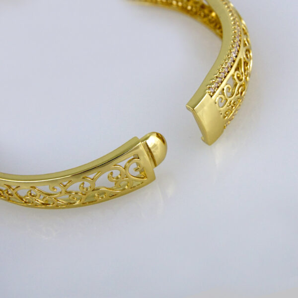 Bangles Woman/ Pulsos Damas/  Zircon Stone/  14K Real Color// P0137 - Image 3