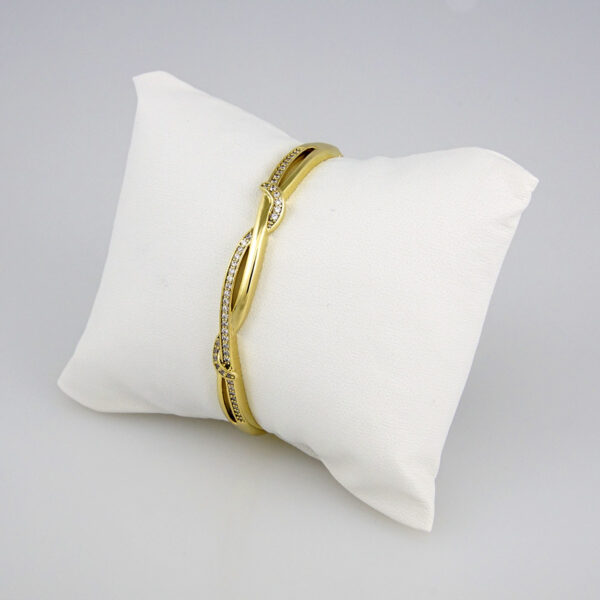 Bangles Woman/ Pulsos Damas/  Zircon Stone/  14K Real Color// P0140