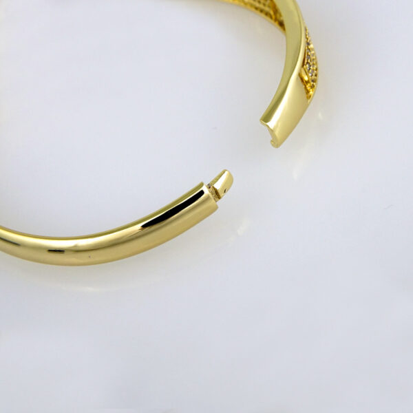 Bangles Woman/ Pulsos Damas/  Zircon Stone/  14K Real Color// P0141