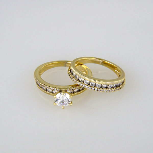 Woman Ring/ Anillos Damas/ Wedding Ring/ Zircon Stone/ 14K Real Color// R061E